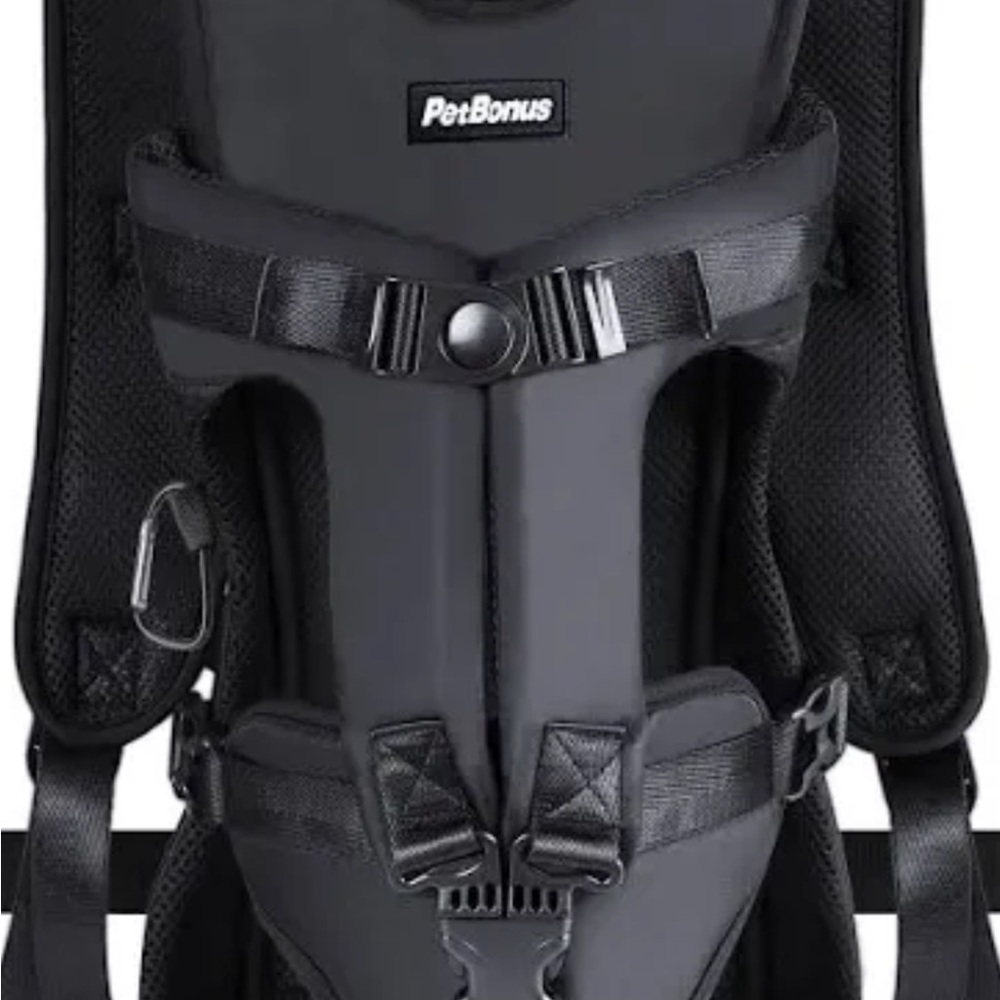 PetBonus Black Pet Carrier Backpack